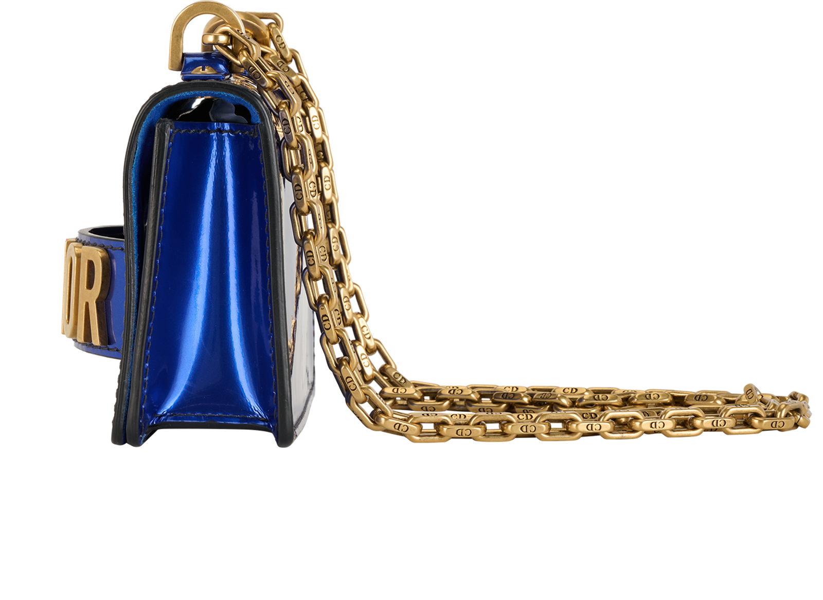 Mini J'Adior, &pound;850, Handbags, Blue, Patent Leather, Bottom view